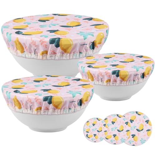 3Pcs Reusable Bowl Cover for Bread Proofing, Elastic Bread Proofing Cover, Sourdough Proofing Basket Cover for Sourdough Rising Dough Sourdough Baking Accessories (Pink)