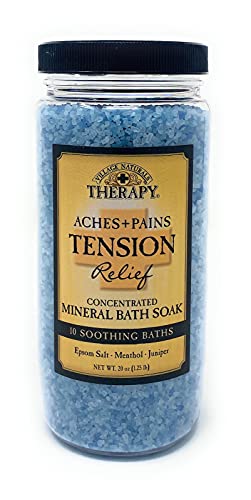 Village Naturals Therapy Mineral Bath Soak Variety Set 3 Pack - Restless Nights, Aches & Pain, Stress & Tension (20Oz Jars) #TOP5