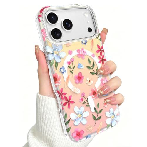 Coque iPhone 17 Pro Max fleurie pour un style iridescent au quotidien