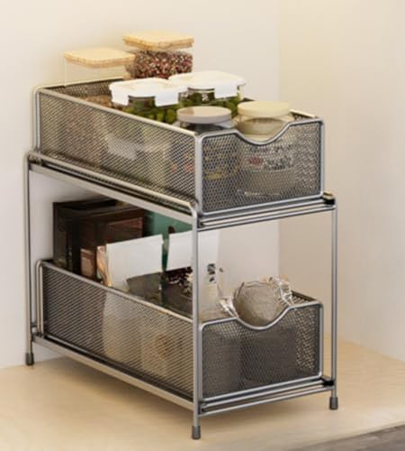 BLINGOOD���[���b�N �L�b�`�����b�N �V���N�� �X���C�h�������o�� �Q�i ���ʏ� ���@�\ ���O���\ �L�b�`�� ������ ���Ԏ��[ �H�� ���ʑ䉺 �ȃX�y�[�X (�O���[,19*36*31cm) [���s�A���i]