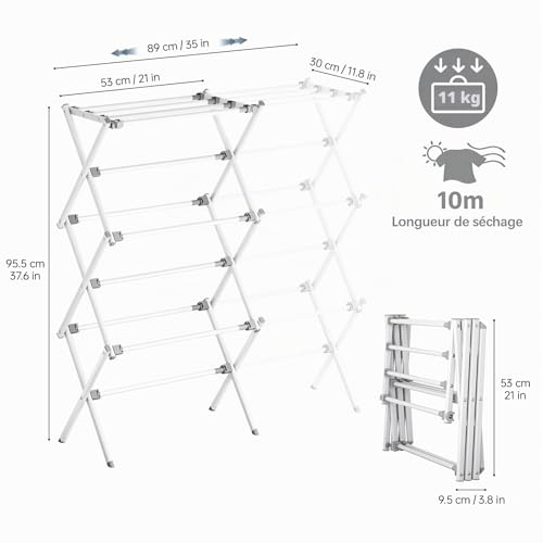 Etendoir linge interieur anti encombrement pour petits espaces