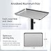 Premium Aluminum Instrument Salon Tray Tattoo Rolling Tray Station-Silver