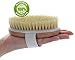 Angel Kiss Dry Brushing Body Brush for Lymphatic Drainage - Natural Bristles Dry Brush to Remove Dry Skin and Improves Blood Circulation, Body Exfoliator Scrubber for Glowing Skin - Medium Firmness