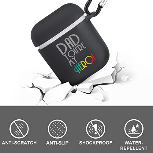 Dad My Hero Personalized Case Cover Compatible For Airpods 2Nd 1St Storage Box With Keychain #TOP3