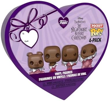 Funko Pocket POP! Disney the Nightmare Before Christmas Valentines Box 4 Pack - Jack Skellington - (Choc) - Keychain - Collectable Vinyl Mini Figure Novelty Keyring - Stocking Filler - Gift Idea image 4