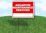 Aquarium Maintenance Services Write On Me Red 18x24 in Double Sided Yard Road Sign w/Stand