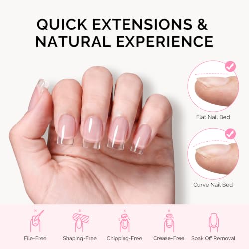 Image of MelodySusie Short Square X Nail Tips - 16 Sizes 160 Pcs