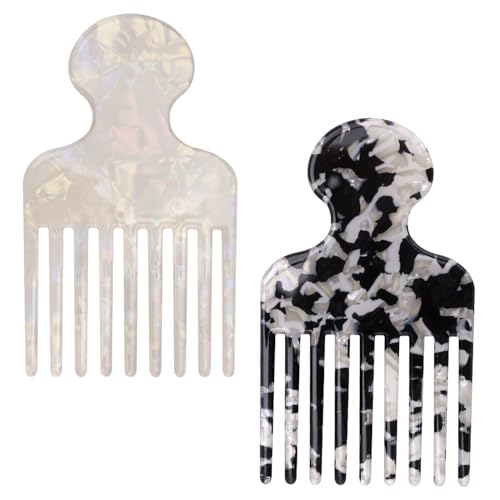 2 peines de dientes anchos para cabello afro y rizado miniatura 1