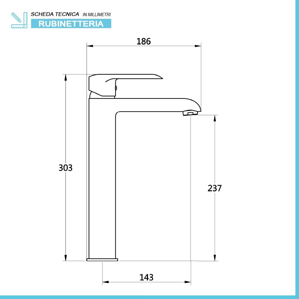 Inbagno Set 2 rubinetti miscelatori lavabo Alto e Bidet Completo di piletta, in Ottone Cromato, Serie Dalila (Set lavabo Alto e Bidet)