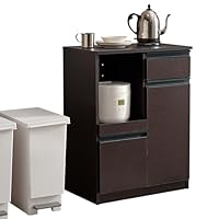 Amazon｜萩原 レンジボード 幅60 食器棚 キッチンラック レンジ台 作業