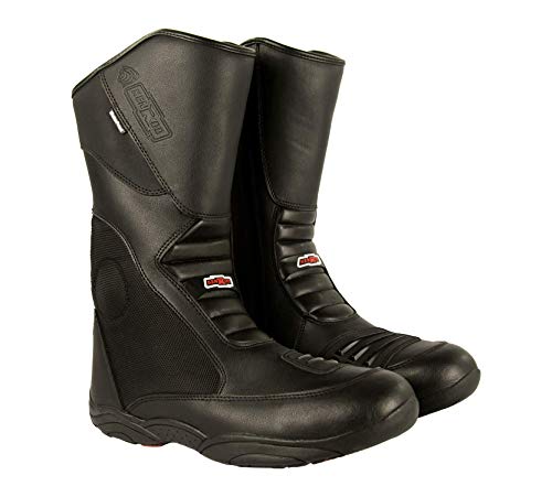 KEN ROD Bottes en Cuir de Moto | Bottes Home Cuir | Bottes Chaussures Moto | Bottes de Motard en Cuir | Bottes Cuir