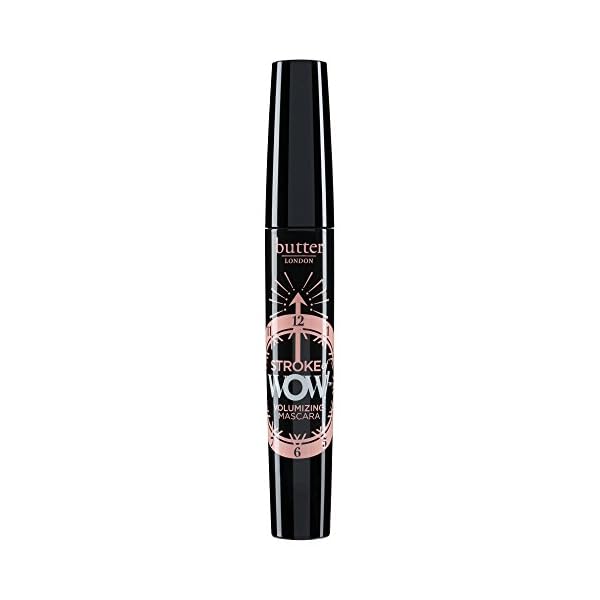 butter LONDON Stroke of Wow Volumizing Mascara, Double-Sided Brush, Long-Wearing and buildable, Castor Seed Oil, Cruelty-Free, Gluten Free, Vegan