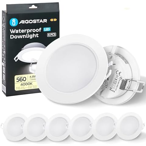 Aigostar 4.8W Ultra Slim Downlights 6 Pack Cover