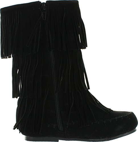 Pierre Dumas Girls Apache-6 Fringe Moccasin Boots2