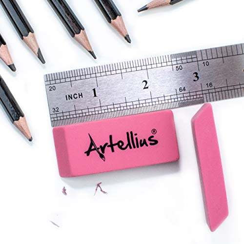 Pink Erasers Pack of 100 - Large Size, Latex & Smudge Free - Bulk School Supplies for Classrooms, Teachers, Homeschool, Office, Art Class, and More!