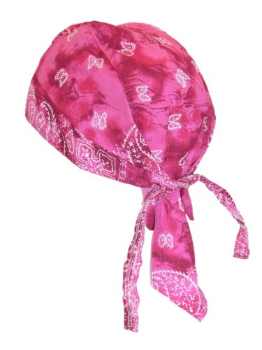 Preisvergleich Produktbild memego Bandana Cap Kopftuch Paisley Pink Shadow