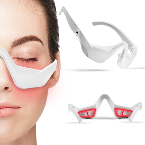 NANSIKE Under Eye Red Light Therapy Glasses with Dark Circle, Eye Bag and Wrinkle Elimination...