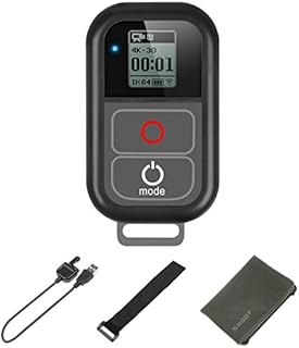 SHOOT Smart Remote Control(Waterproof 2m) for GoPro Hero 8,7 Black,6,5,4,3,3+,2,1, Hero + LCD, 4 Session, 5 Session,LCD Screen,Built-in 500mah Battery Must Have Accessories