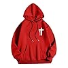 Generisch God Print Sweater Casual Long Sleeve Comfortable Daily Wear Cool Sweatshirt Men, red, L #1