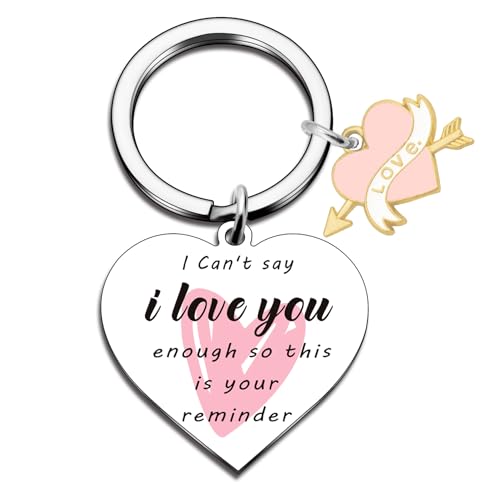 Ibiwe Stocking Stuffers for Girlfriend Boyfriend Stocking Stuffers for Him Boyfriend Last Minute Stocking Stuffers for Wife Heart Keychain Stocking Stuffers Boyfriend Gifts Stockings Stuffers for Her,