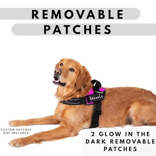 ShawnCo Essential Pro Dog Harness, No-Pull Pet Vest with 3 Leash Clips and Removable, Reflective Side Patches, Adjustable and Padded Harness for Small, Medium and Large Dogs (ICY Lilac, M) - Image 5
