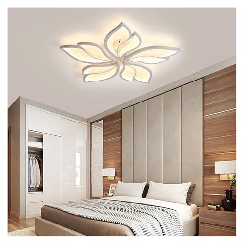 Plafonnier LED moderne à 5 têtes en forme de feuilles pour éclairage de salon
