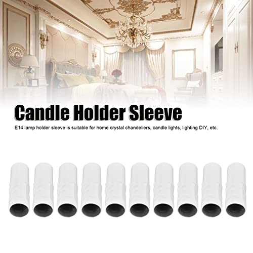 Lot De 10 Cache-bougies Métalliques E14 - Tubes Pour Supports De Lampe En Bronze Doré - Idéal Pour Lustres Et Bougeoirs