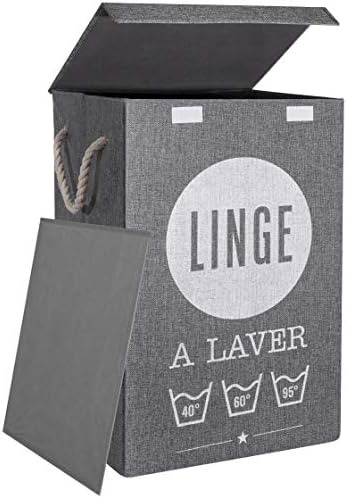 HeyNew Laundry Baskets with Lids 85L Large Linen Hampers for Bedroom Bathroom Storage Built-in PE Board Well-Holding Foldable & Portable Laundry Hampers Bin for Toys Clothing Organization