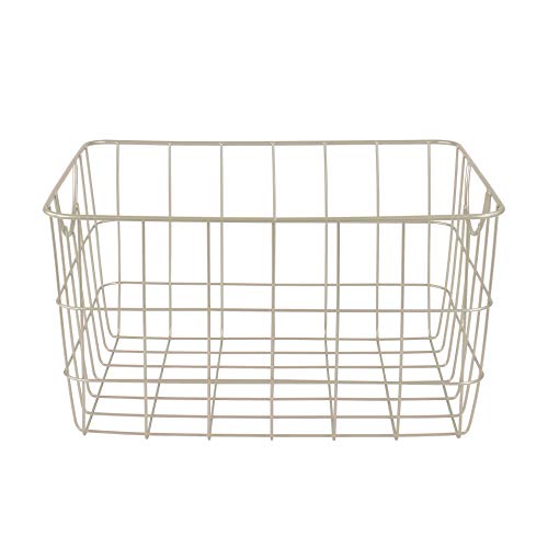 Spectrum Wire Small Utility Basket (Satin Nickel Powder Coat) - Storage Bin & Décor For Bathroom, Closet, Pantry, Under Sink, Toy, Shelf, Kitchen, & Nursery Organization #TOP3