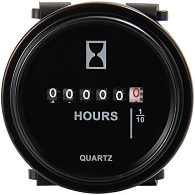 AIMILAR Professional Mechanical Hour Meter with Motor 6-80V DC / 110-250V AC for Boat, Car, ATV, UTV, Snowmobile, Lawnmower, Tractor, Generator