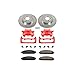 Power Stop KC2560A 1-Click Performance Brake Kit with Caliper For Chrysler 300 2012-2021, Dodge Challenger 2012-2021, Dodge Charger 2012-2020 [Model Specific]