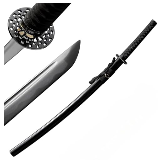 JIHPEN sword,Full Tang Katana 41-inch Katana,Handmade Samurai Sword, 1060 1095high Carbon Steel T10, Very Sharp, Pure Black one Katana, Perfect for Practicality and Gift, Many Styles to Choose from