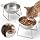 2PCS Raised Cat Bowls, Stainless Steel Elevated Cat Food Bowls, Whisker Friendly, Dishwasher Safe, Kitten Bowls for Wet & Dry Food - 7