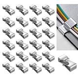Sumjig 25 PCS Car Trailer Frame Wire Hanging Clip, One-Piece Cold-Formed Rust-Proof Spring Steel Wire Storage Organization Fixture, Multi-Functional Accessories, for Cars, Trailers, Campers (Silver)
