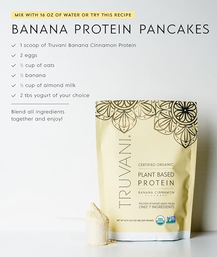 image for Truvani Vegan Pea Protein Powder | Banana Cinnamon | 20g Organic Plant