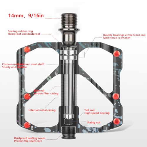 Zpzezt Road Bike Pedals - Aluminum Alloy With Carbon Fiber Tube thumb #3