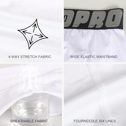 HYCOPROT Boys' Compression Pants Youth Leggings Tights Kids Athletic Sports Base Layer for Running Football Basketball4