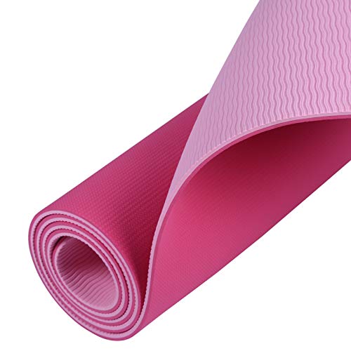 Eono by Amazon - Esterilla Yoga Deporte Fitness Pilates Colchoneta Gimnasia Antideslizante Ecológica, Rosa
