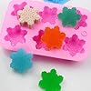 Christmas Snowflake Silicone Molds 2Pcs Making Handmade Soaps Baking Cake Pans Cookie Tray Chocolate Candy Moulds Christmas Candle Bath Bomb Molds Holiday Party Decoration Supplies #5