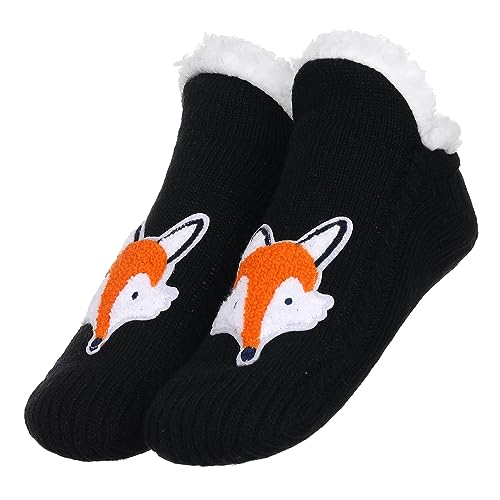 Image of ZYZX Cute Animal Slipper Socks for Women with Grips,Fuzzy Socks Indoor