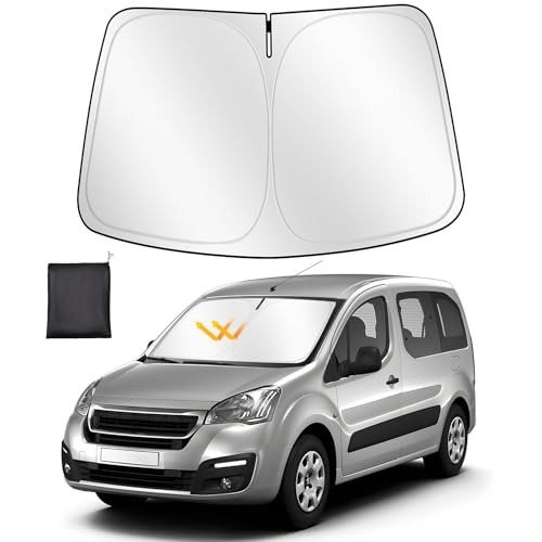 ZATOOTO Pare Soleil Voiture Pare Brise Avant Sur Mesure pour Citroen Berlingo 2018-2024, Pare Soleil Pare Brise Pliable, Epais et Réfléchissant en Bloque Les Rayons UV et Garde la Voiture plus Fraîche
