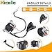 Hicello 62mm Brush Cutter Ignition Coil, 43CC 49CC 52CC Strimmer Ignition Coil Module for 2-stroke Engine Grass Trimmer Multi Tool Tiller Cultivator Garden Machines