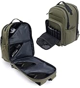 VEAGIA Tactical Range Backpack Gun Case 4 Pistol Cases Handgun And Ammo Range Bag Shooting Concea...