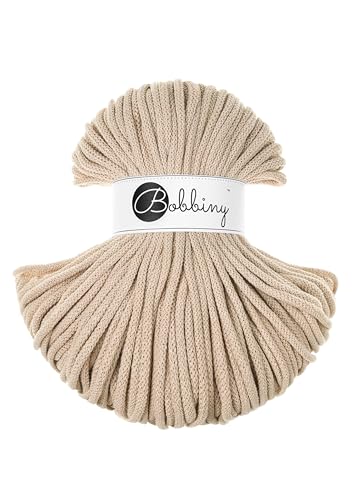 Bobbiny Premium 5mm Braided Macrame Cord (Warm Beige) 108yds/330ft