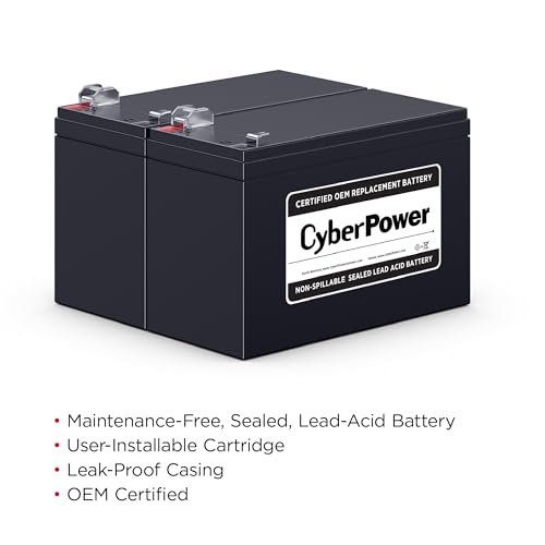 CyberPower RB1290X2 UPS Replacement Battery Cartridge | Maintenance-Free, User Installable, 12V/9Ah , Black - image 3