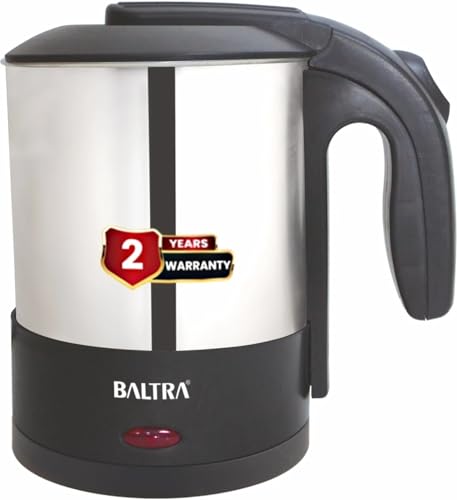 Image of BALTRA Dazzle Electric Cordless Kettle 1100W 1L Capacity Cordless Jug | Stainless Steel Body, Automatic Power Off, Concealed Heating Element, Boil Dry Protection, Travel-Friendly, 2 Year Warranty