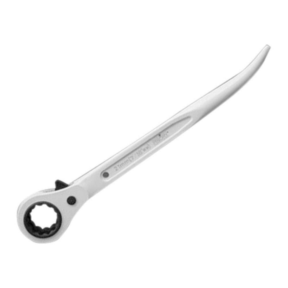 Priory 604 Short Bent Reversible Ratchet Podger 19 x 21mm White PRI604W