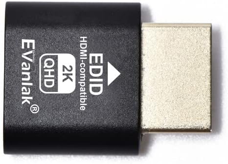 Miniatura 4 de EVanlak Emulador de pantalla fantasma sin cabeza HDMI enchufe falso PC de aluminio de alta calidad (ajuste sin cabeza, 1920 x 1080 nuevo 3RD 60 Hz),