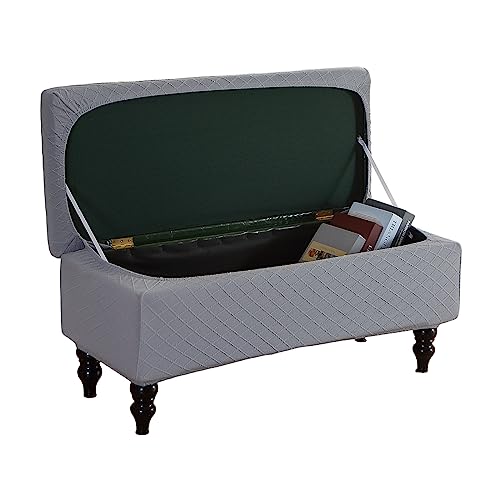 Image of FUANGUI Ottoman Cover Stretch Storage Ottoman Bench Slipcover Printed Folding Storage Bench Ottoman Cover Footrest Stool Slipcover Footstool Protector Cover with Elastic Bottom,Small
