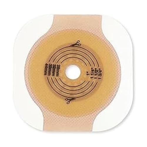 Hollister 11204 CeraPlus Flat Two-Piece Skin Barrier with Adhesive Border (Tape), 5 Pack, Cut-to-Fit up to 2-1/4” – 2-3/4” Flange